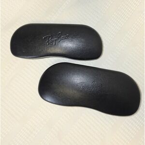 2 RAY-BAN Sunglasses Flip Top Cases. Black.‎ 2 Sizes Of Hard Cases -EUC